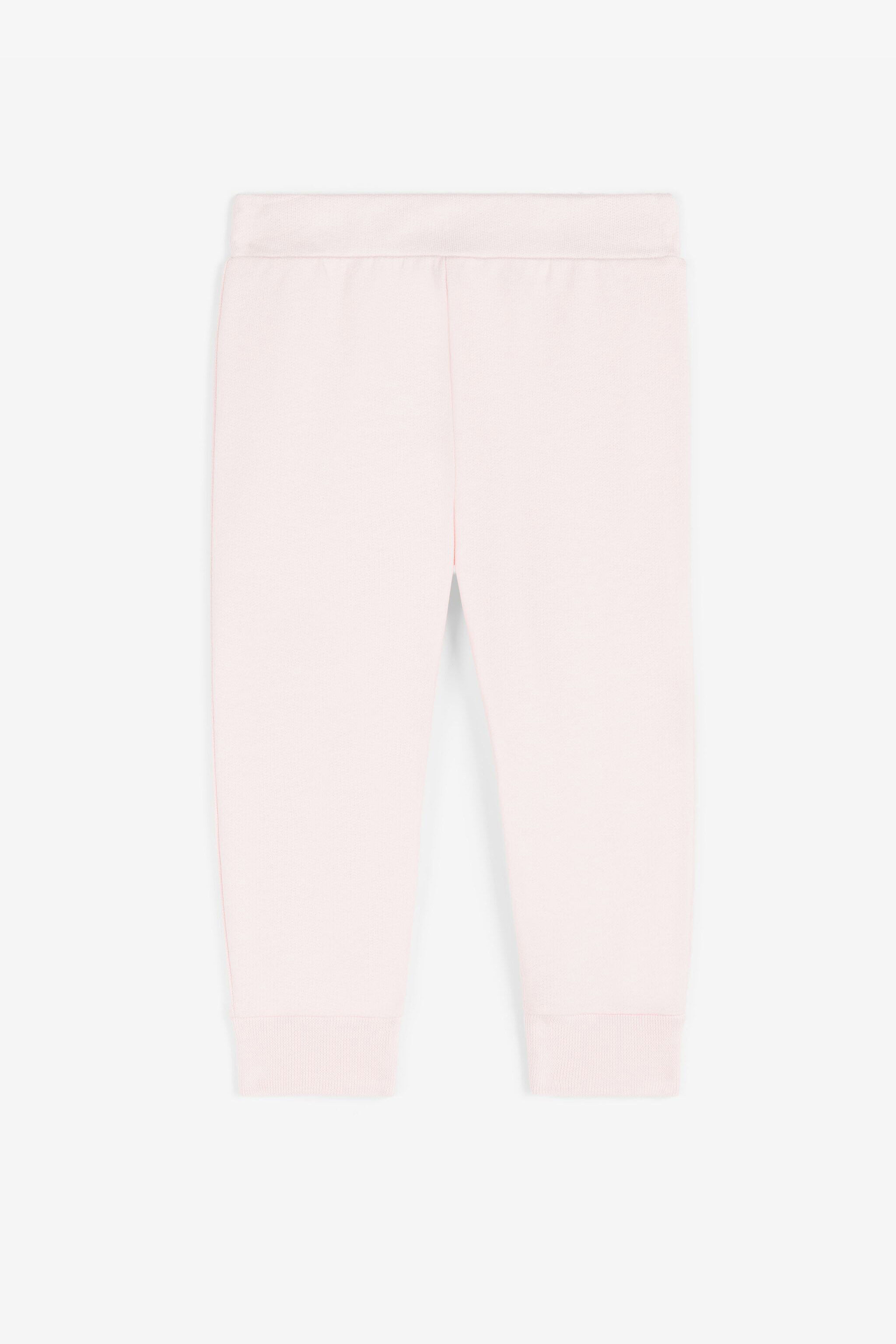 JU Bird-Print Cotton Sweatpants Pink RJT20L-CF050
