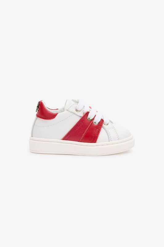 JU Color-Block Lace-Up Sneakers WHITE/RED TJS00Z-PZJ02