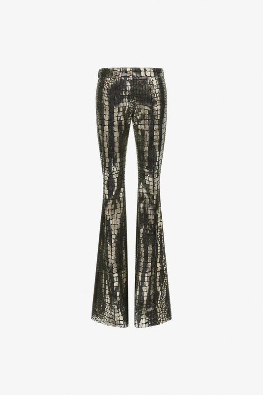RC Crocodile Effect Pants Silver TKP201-PN003
