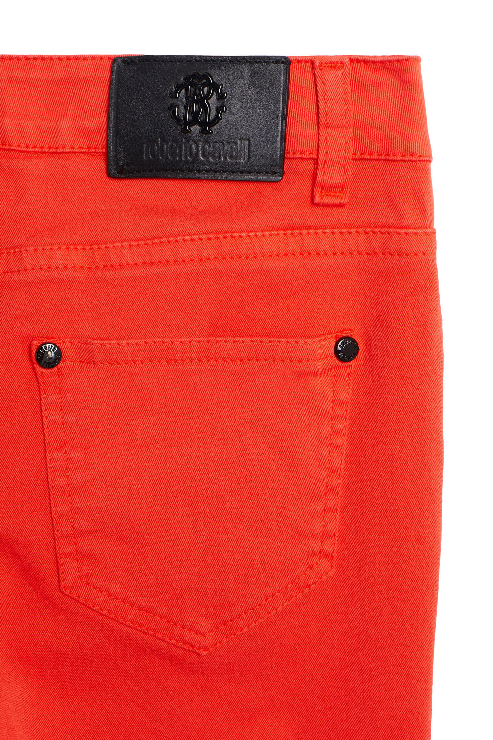 JU Logo-Embroidered Jeans RED IJT201-CE035