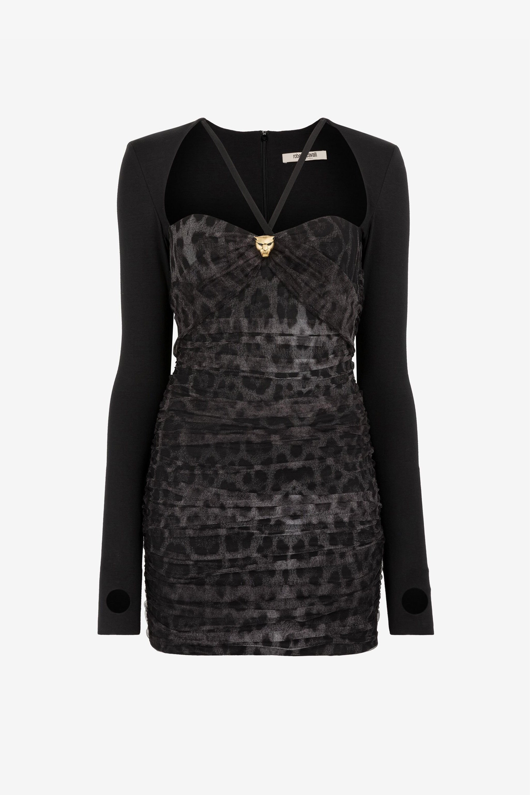 RC Leopard-print dress Black QKT105-JE019
