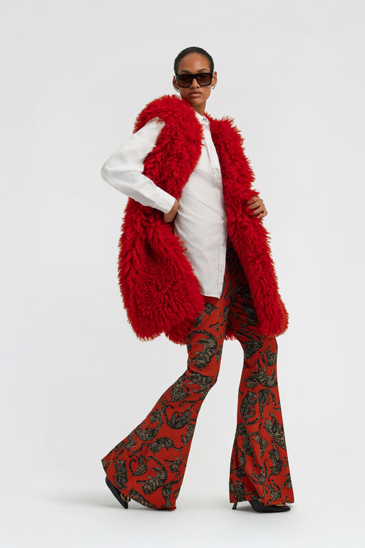 JC Just Cavalli Eco-fur Rot TFT155-TF222