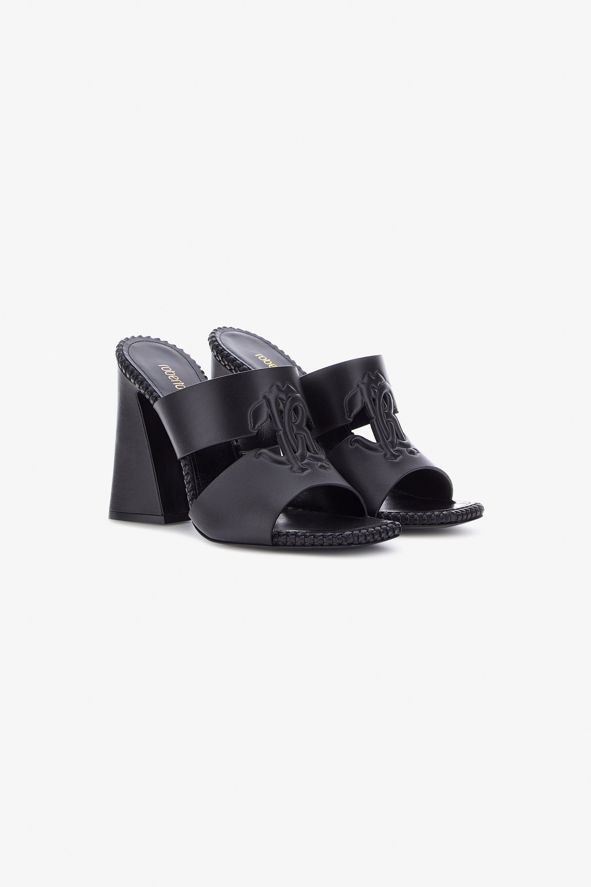RC Sandals with Monogram Mirror Snake Schwarz SKS004-PZ172