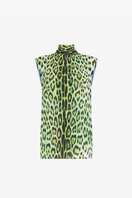 ${brand} Jaguar And Exotic Stripe-Print Top ${colorDescription} ${masterID}