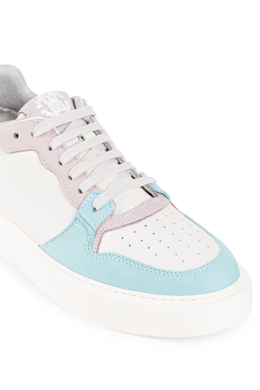 RC RC Monogram-Print Sneakers White/light blue KOS00C-PNO01