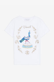 JU Filigree-Print Cotton T-Shirt White RJT633-JD001