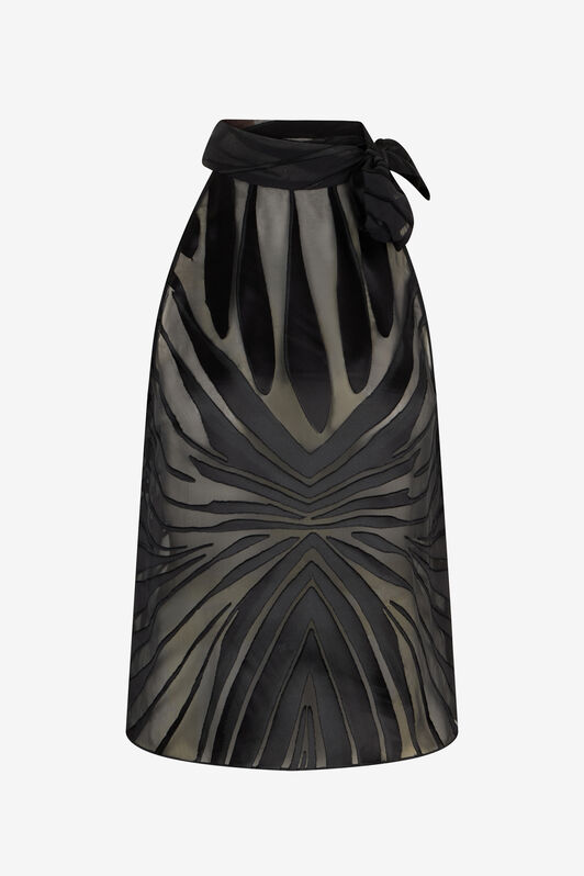 RC Top With Ray Devoré Print BLACK XKT611-FXI15