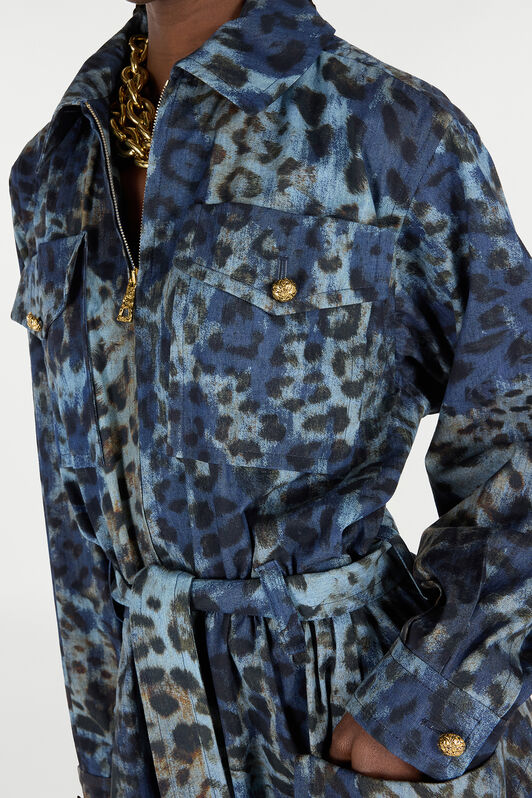 RC Jumpsuit with Animal Print RC Jumpsuit with Animal Print BLU/MARRONE VQJ155-VT010