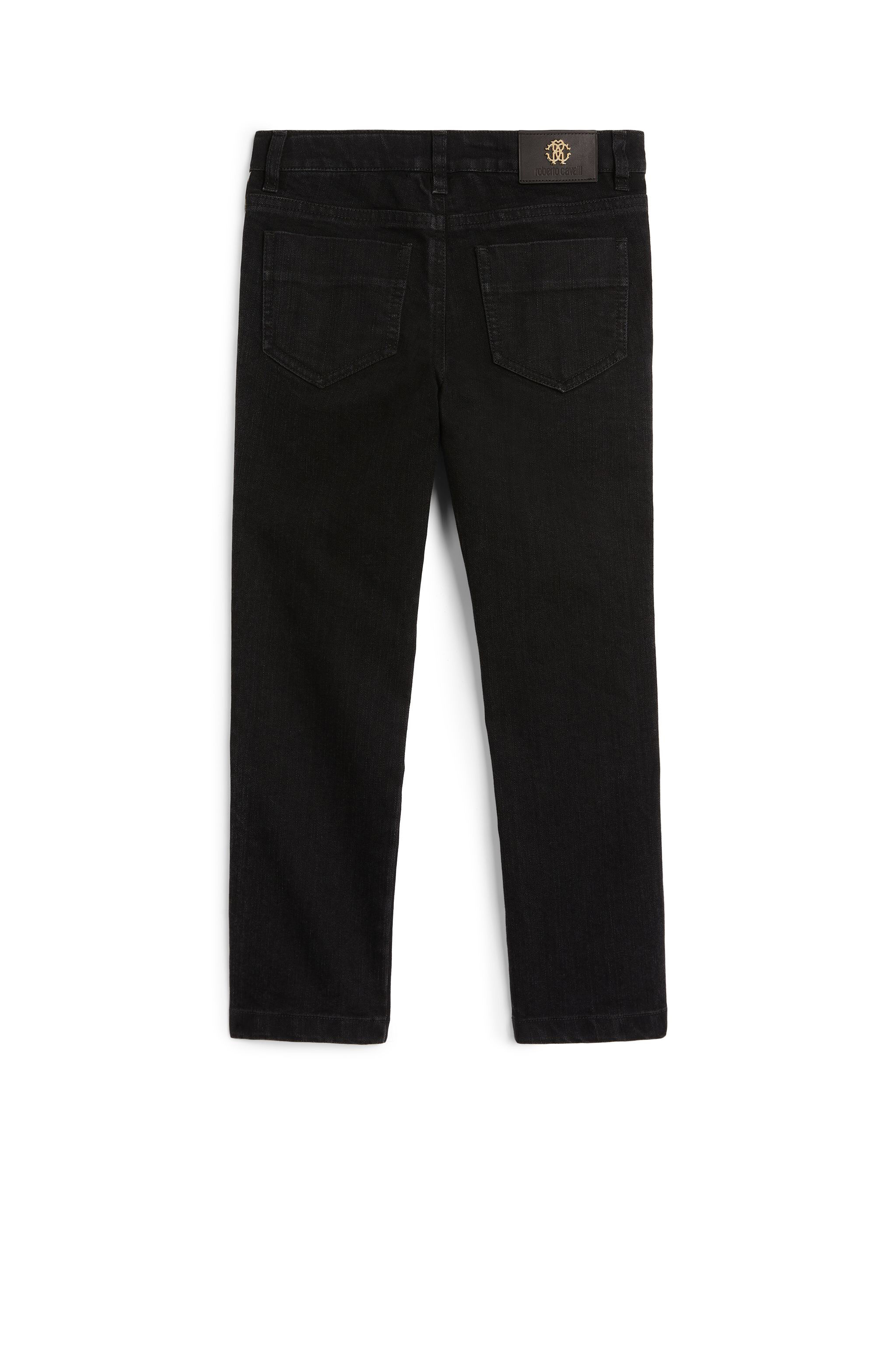 JU Side-stripe slim-fit jeans BLACK LJJ201-DN001