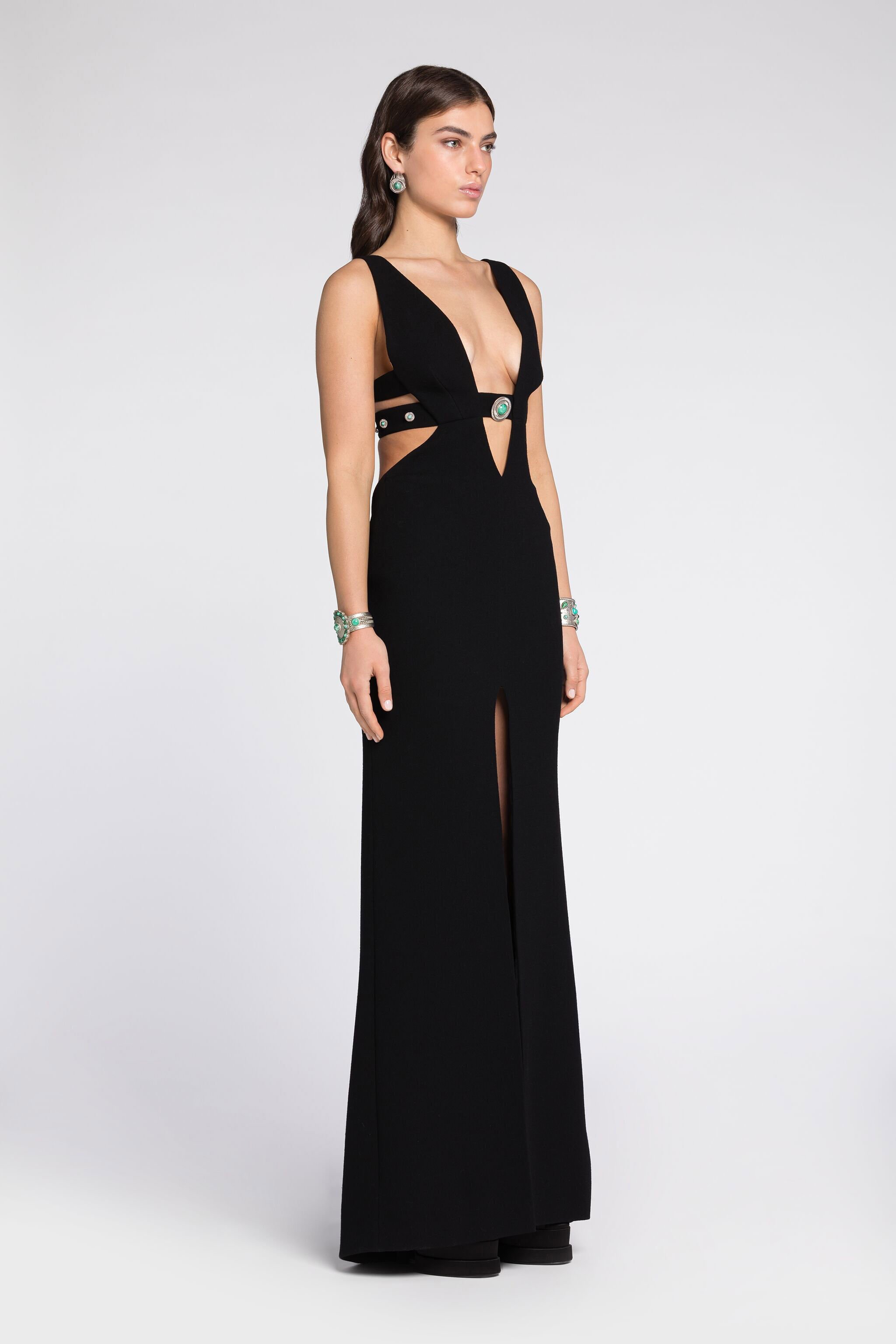 RC Cut-Out Maxi Dress Black RKT103-WR013