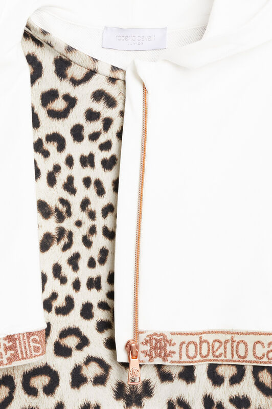 JU Hooded Jaguar print dress BEIGE/MILKY/BLACK JJT125-FOQ64