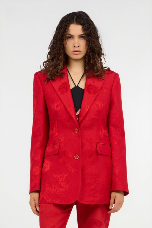 RC Dunkelrote Jacke mit Drachenmotiv RC Dunkelrote Jacke mit Drachenmotiv ROSSO SCURO 191664 VQT405-TJ033