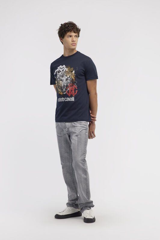 RC T-shirt with Jaguar logo and print RC T-shirt with Jaguar logo and print Dark blue NOT60A-JD060