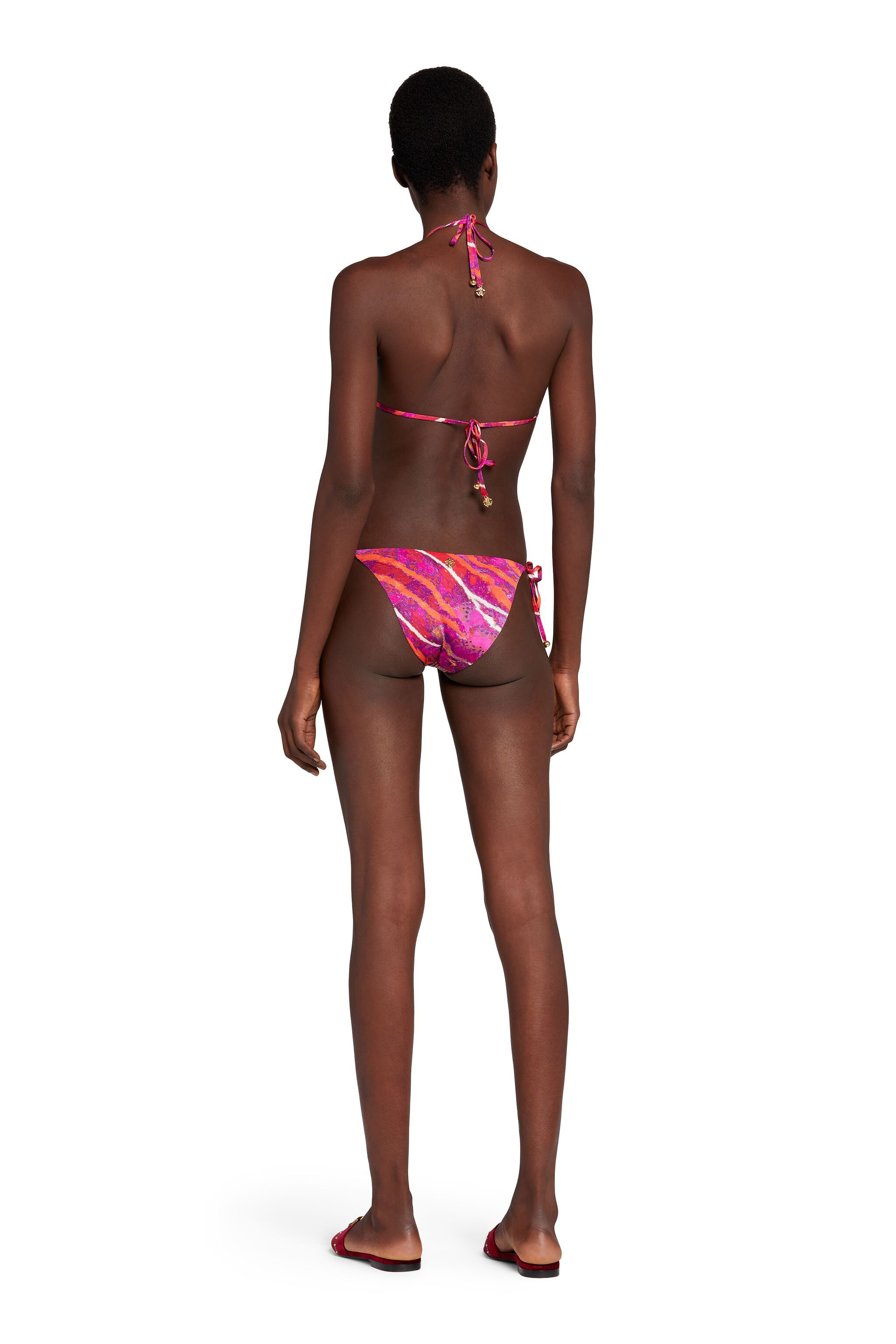 UG Metallic Python-Print Bikini Top FUXIA/ARANCIO KYW48C-HVT92