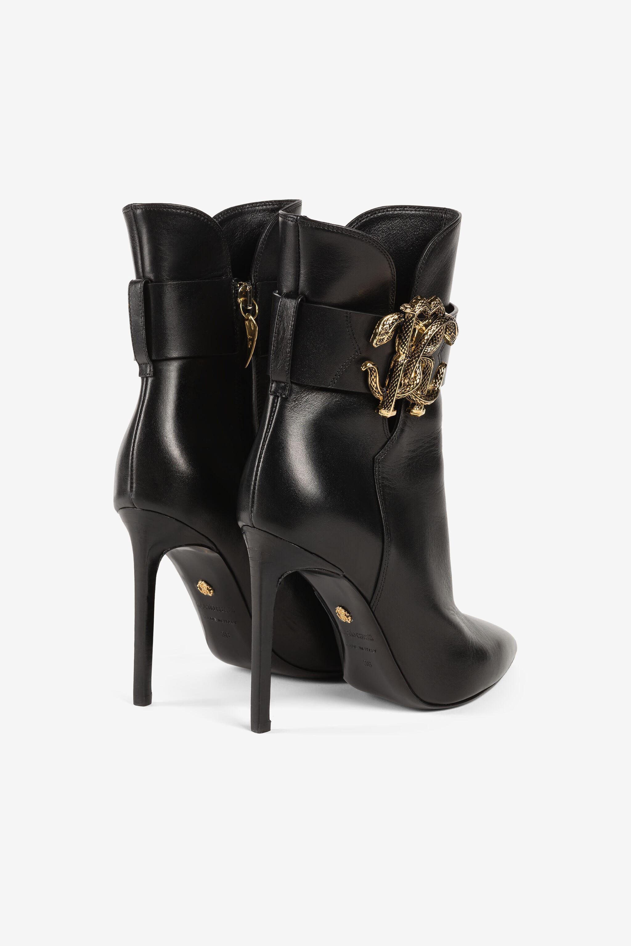 RC Mirror Snake leather boots Black/Gold RKS015-PZV10