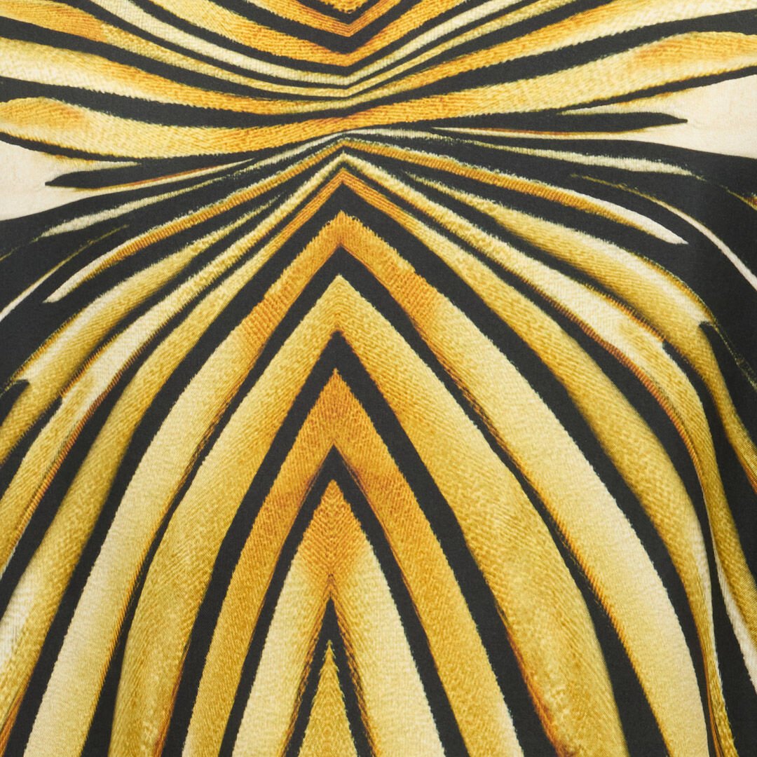 RC Ray Of Gold Print T-Shirt BLACK IVORY TRT62A-4QM76