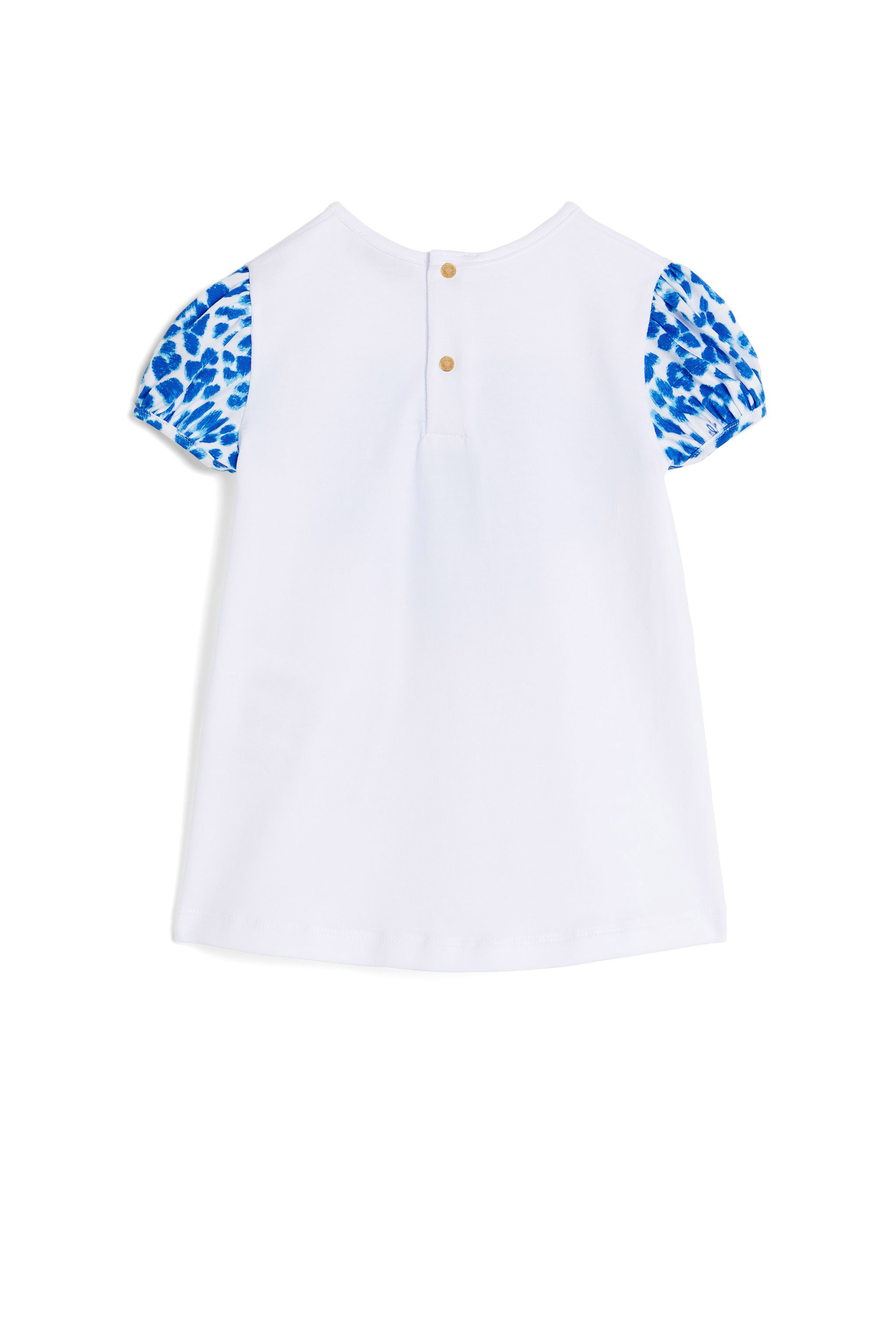 JU Leopard print heart T-shirt WHITE MJT638-JV025