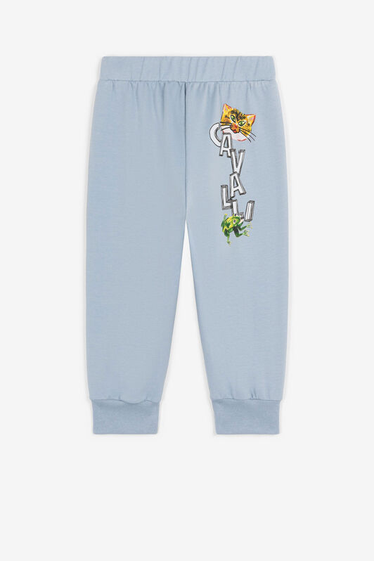 JU Logo And Wildlife-Print Sweatpants Light blue PJT265-CF050