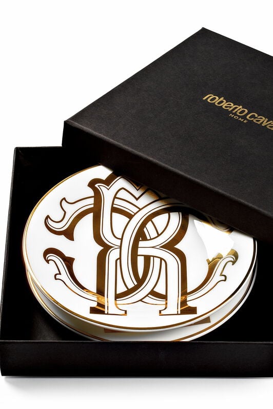 HO MONOGRAM GOLD 2 BREAD PLATES SET Or RALA50-IA055