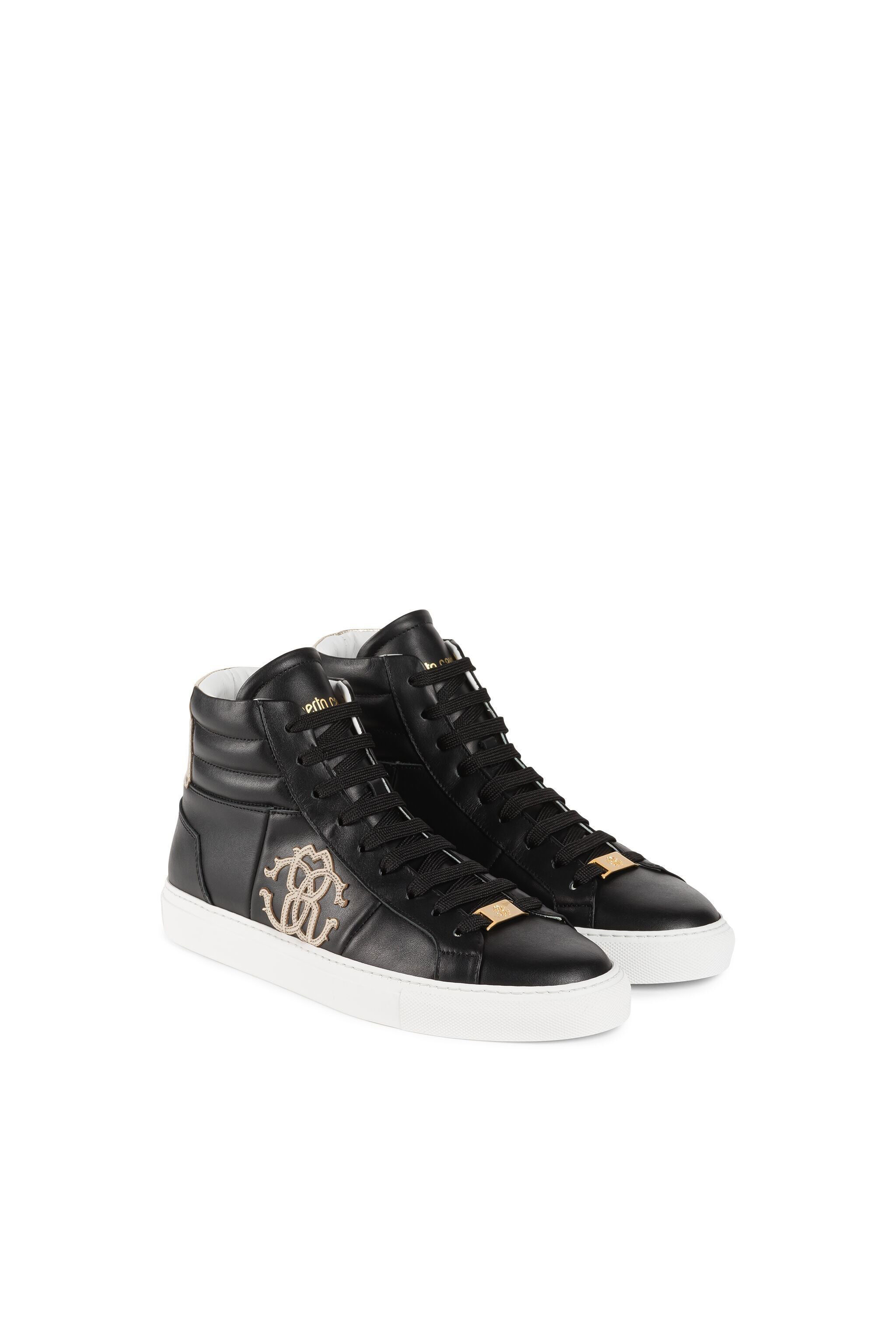 RC RC Monogram Hi-Top Sneakers BLACK/GOLD ISS025-PN001
