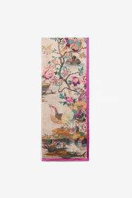 RC Estola Con Estampado Oriental Bird BEIGE/MULTICOLOR VKI004-CTP76