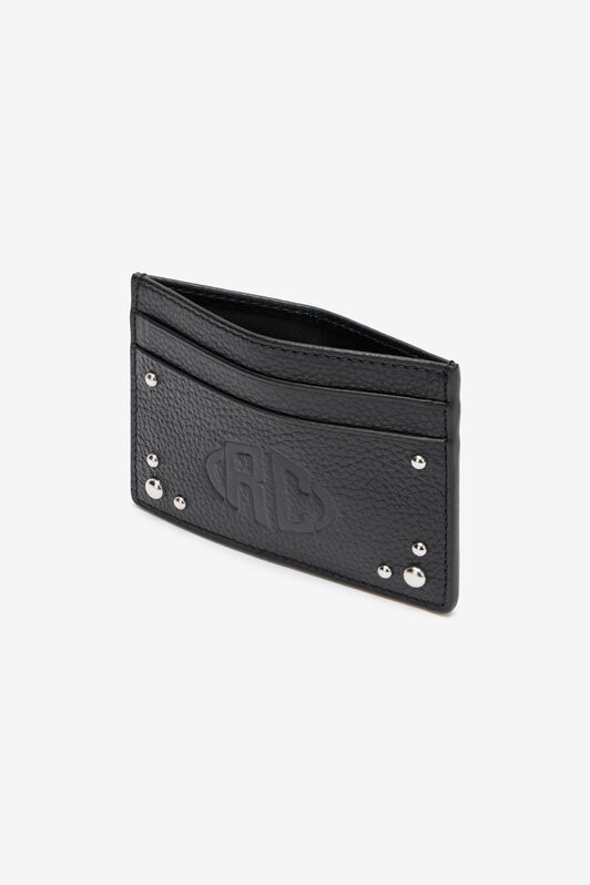 RC Flat Cardholder with Studs Black VRA006-PZB05