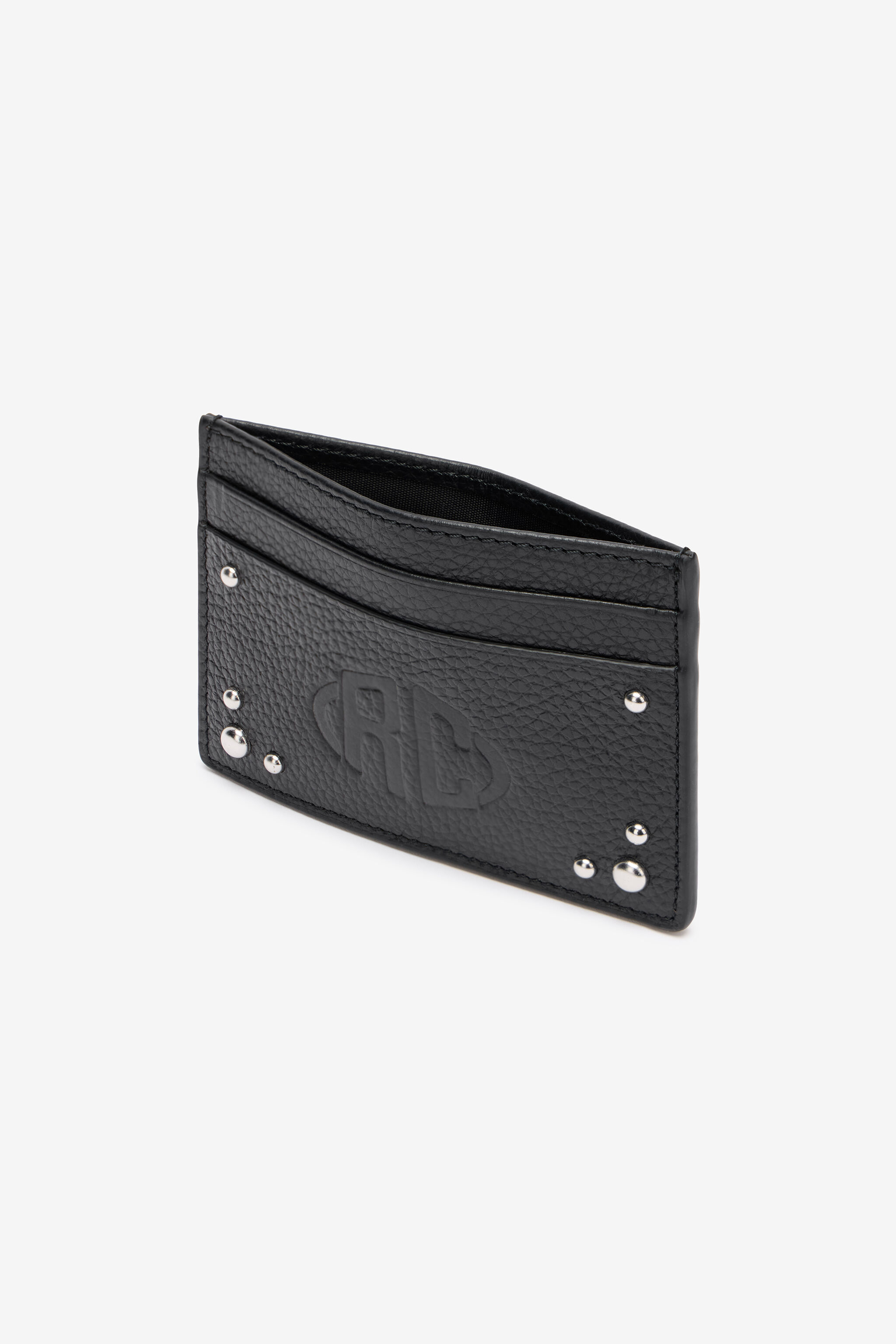 RC Flat Cardholder with Studs Black VRA006-PZB05