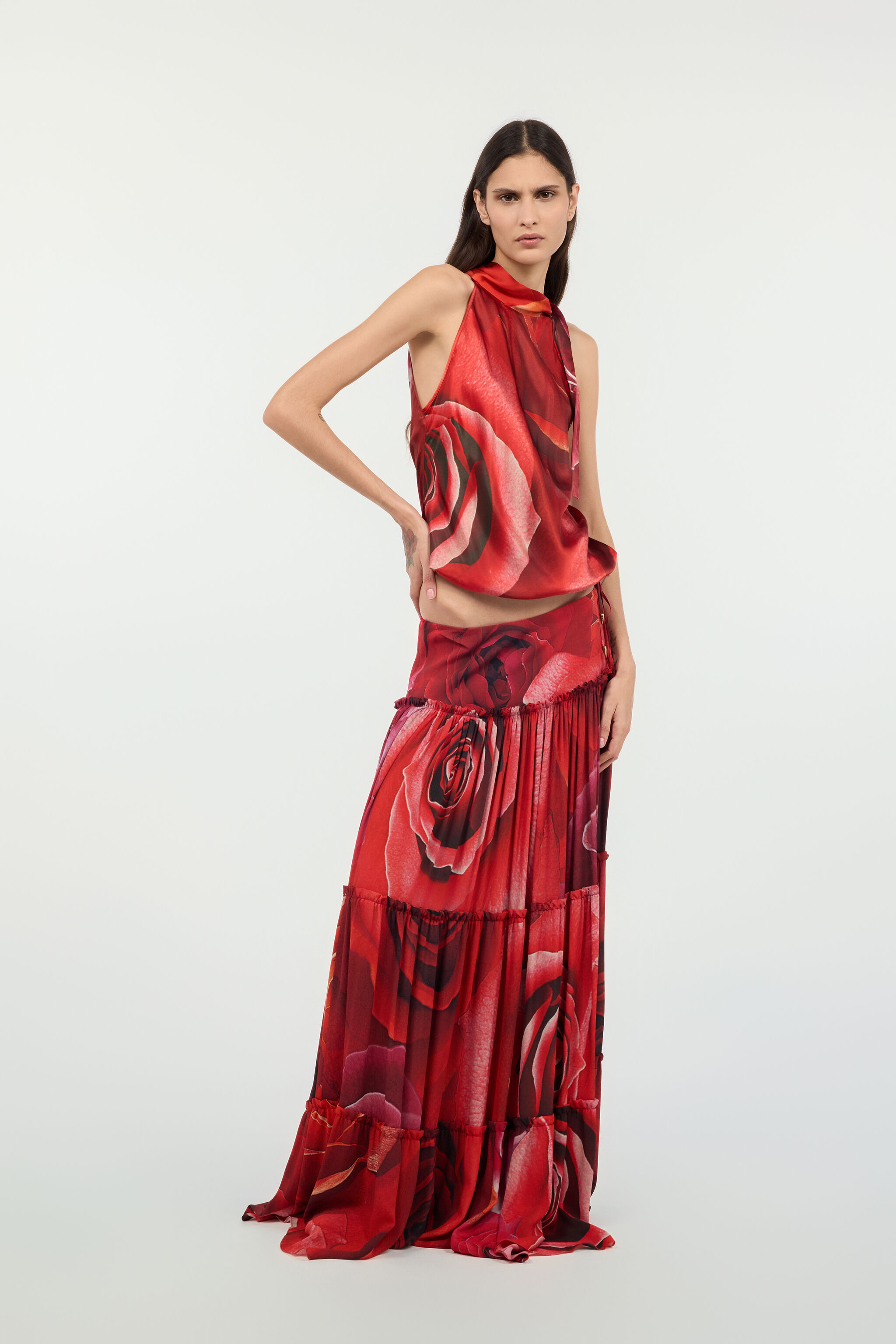 RC Falda Extralarga Con Estampado Garden Rose Rojo UKT309-KWN48