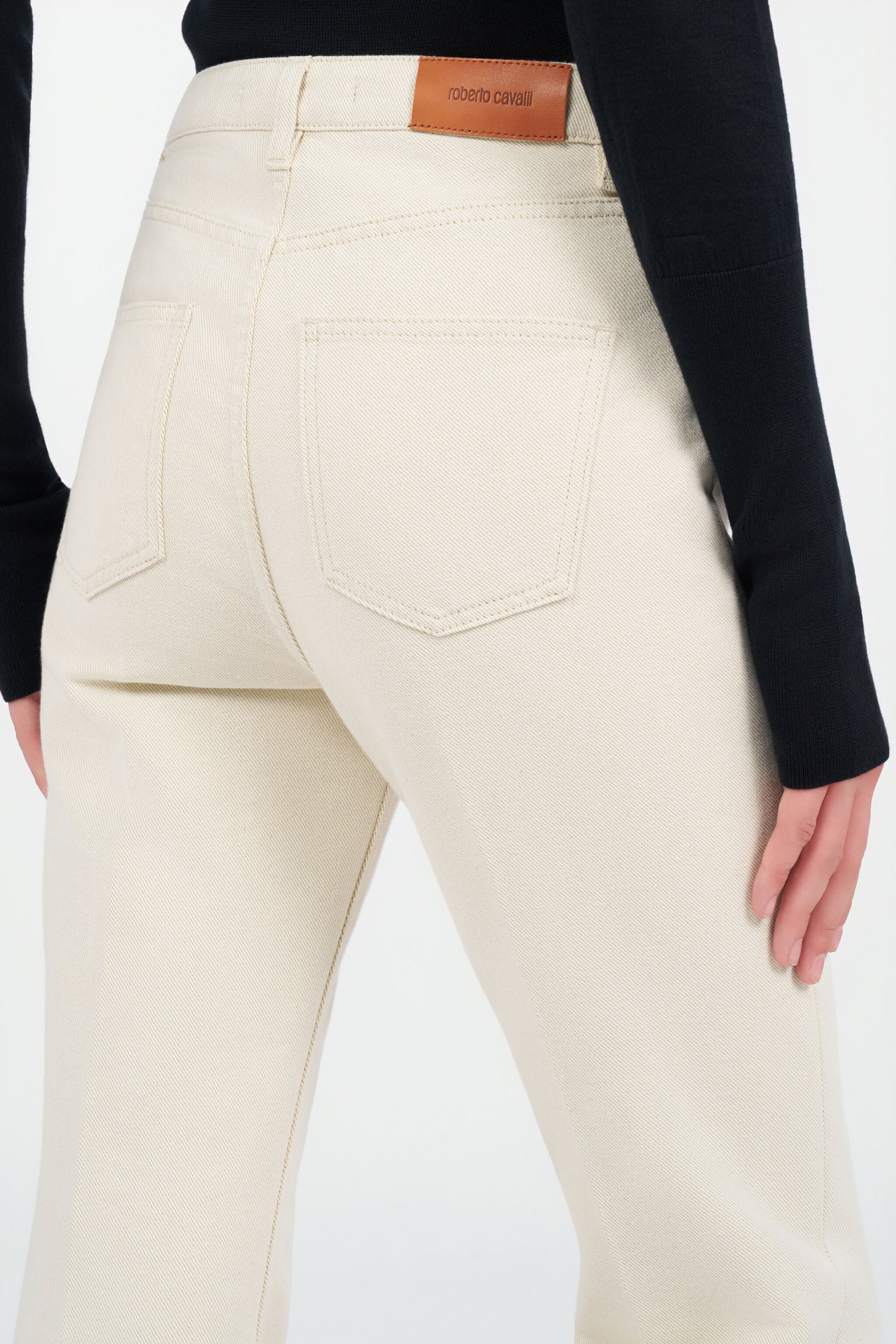 RC Jeans Flared Con Dettagli Oro RC Jeans Flared Con Dettagli Oro WHITE/GOLD WKJ221-VT004