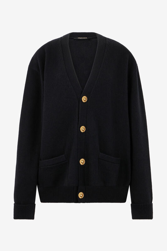 RC Cardigan with Gold Buttons Black TKM906-MQ001