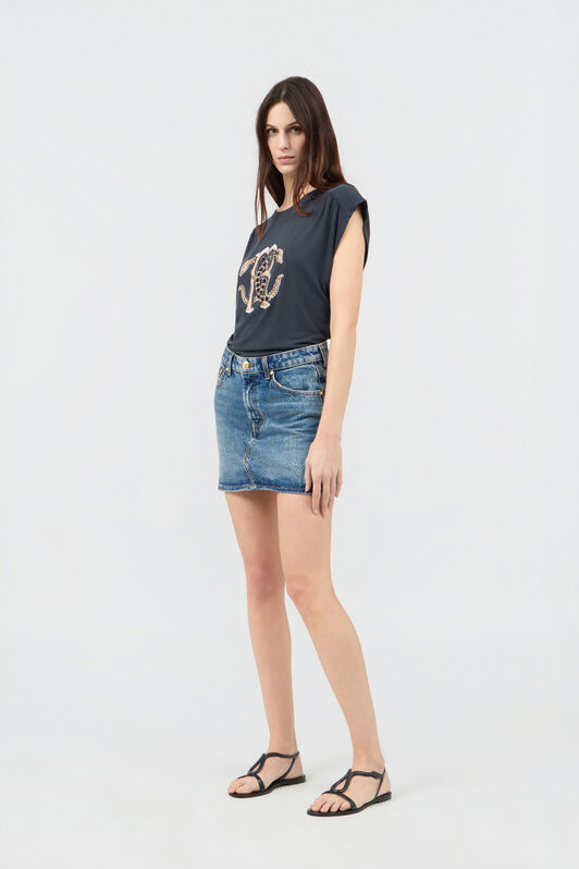 RC Blue Denim Mini Skirt LIGHT BLUE SOJ30C-D1002