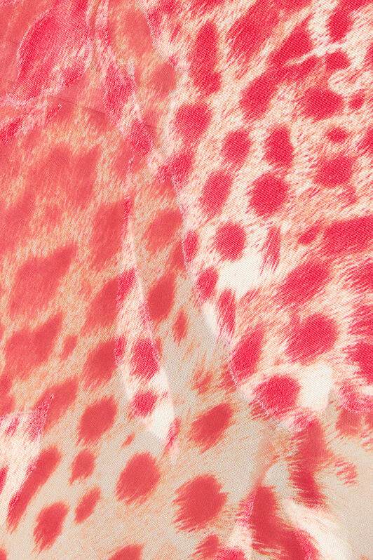 RC Langes Kleid mit Print Jaguar Skin Rot UKT127-HEN58