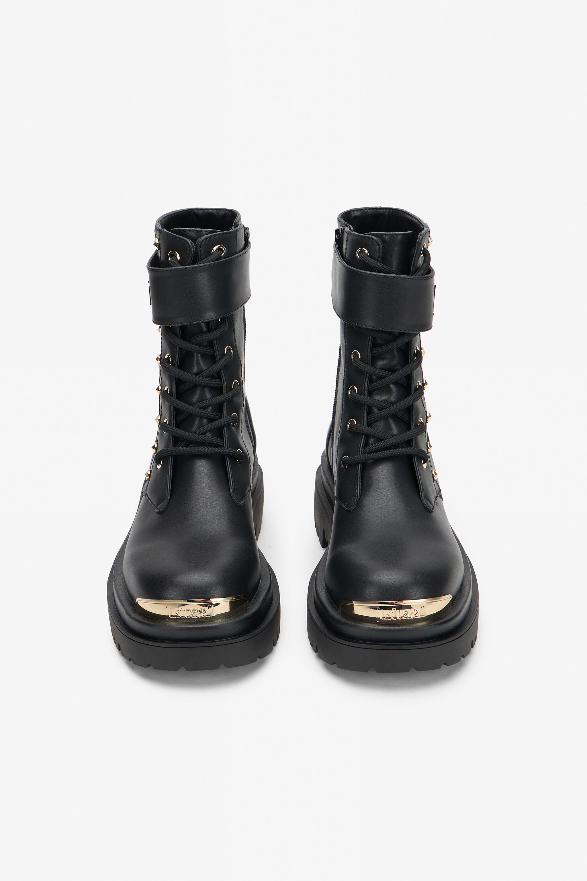 JC Black Combat Boots With Logo JC Black Combat Boots With Logo BLACK VFS130-VF658