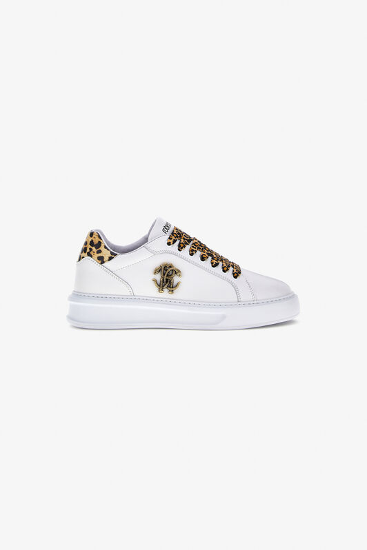 RC Sneakers con Monogram RC Bianco/Marrone SKS036-PZA90