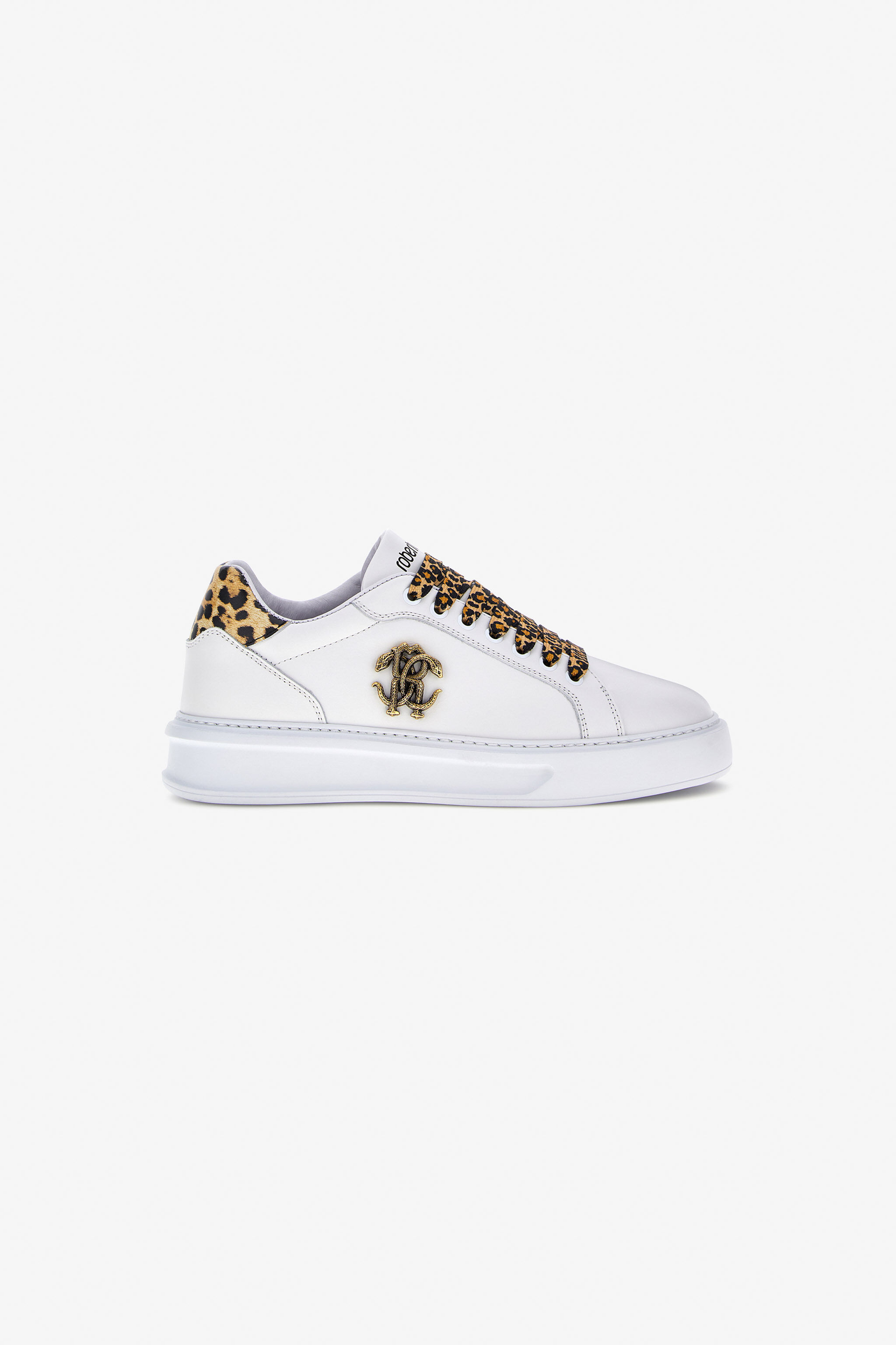 RC Sneakers con Monogram RC Bianco/Marrone SKS036-PZA90