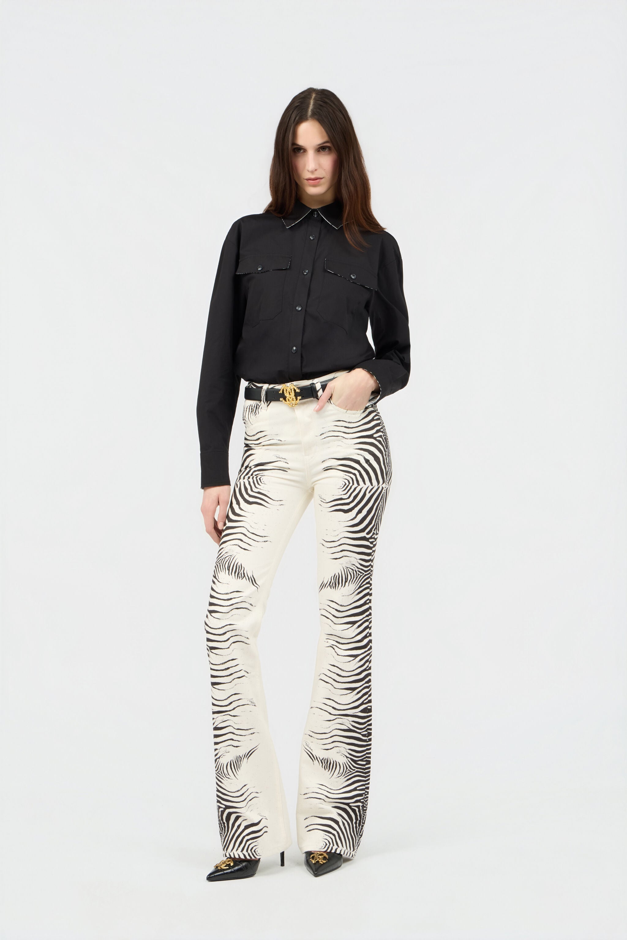 RC Zebra Print Jeans WHITE/BLACK ZEBRA SOJ20S-DL008