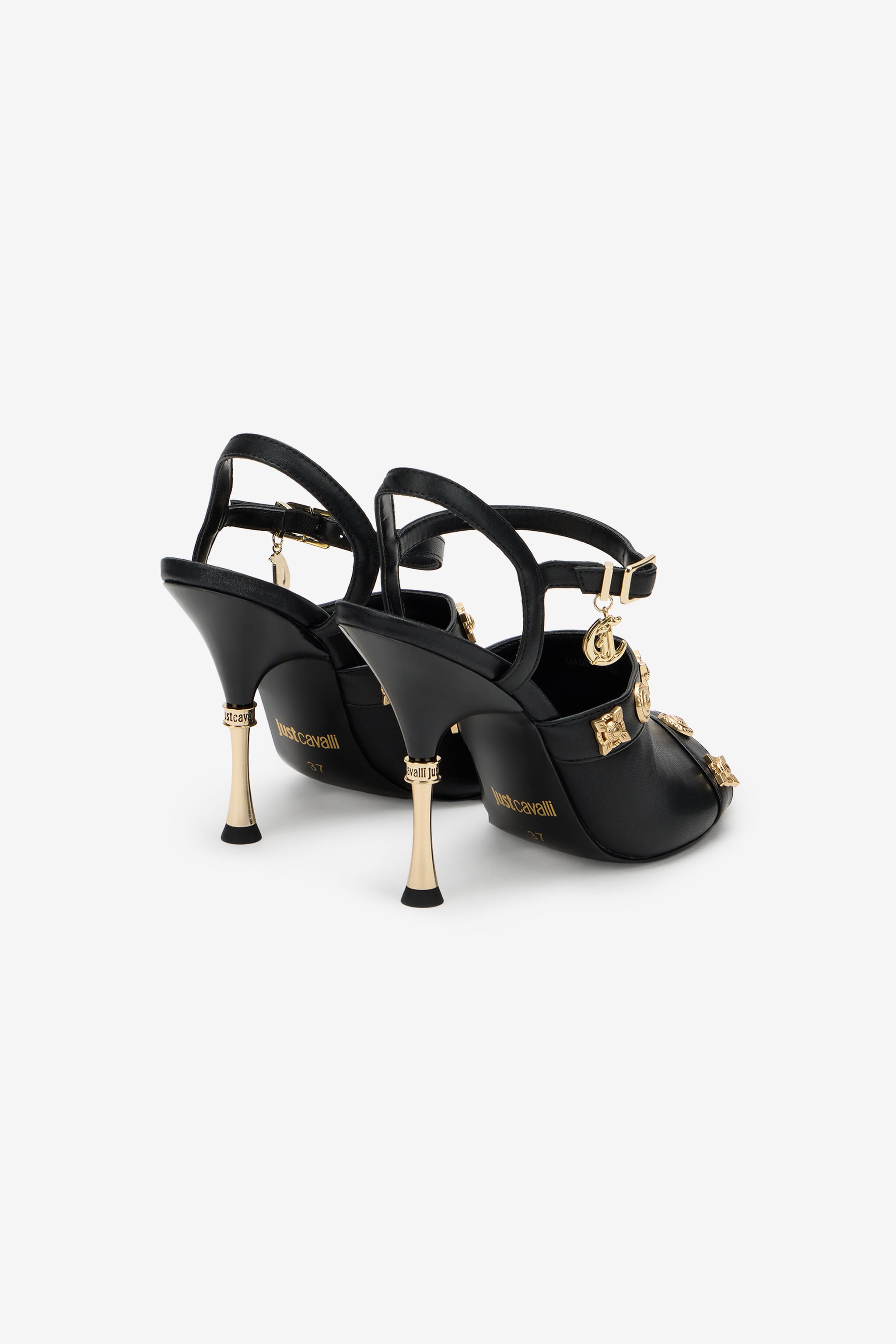 JC Sandale en cuir avec ornements JC Sandale en cuir avec ornements BLACK WFS083-WF321