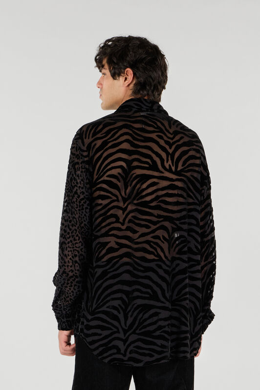 RC Animal Print Shirt Black TRT726-VL040