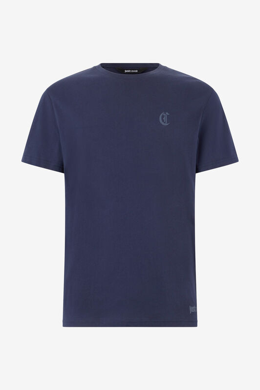 JC T-Shirt Con Monogram JC Dunkelblau UFU003-UF095