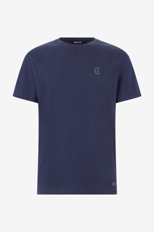 JC T-Shirt Con Monogram JC JC T-Shirt Con Monogram JC Dunkelblau UFU003-UF095