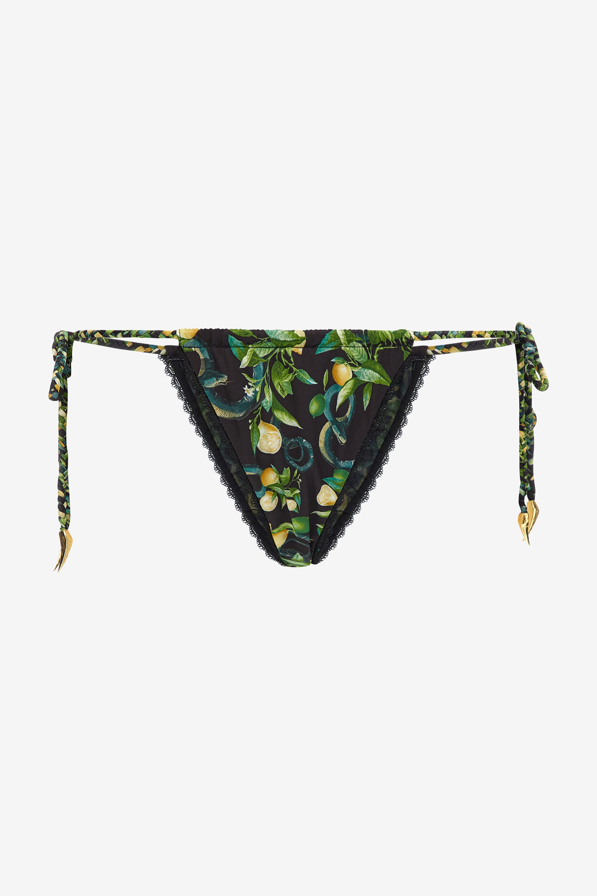 RC Lemon print swim briefs Schwarz SYW035-LNI89