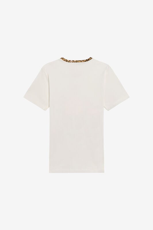 JU T-Shirt With Floral Print And Monogram RC MILKY WHITE TJT65V-JD001