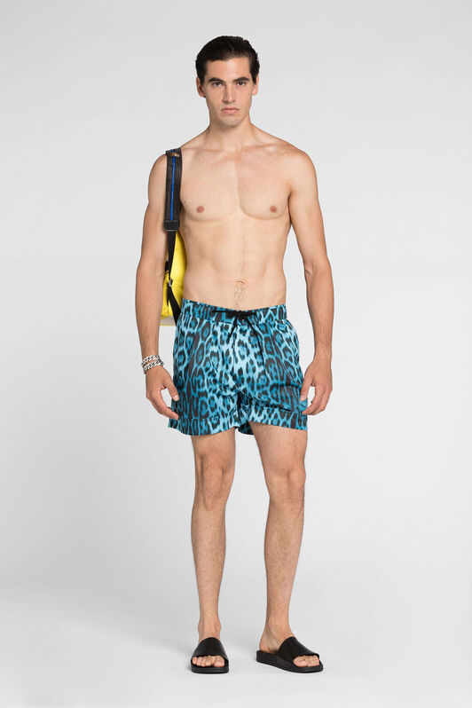 RC Short de bain à logo et imprimé jaguar Bleu QRH00K-5RF53