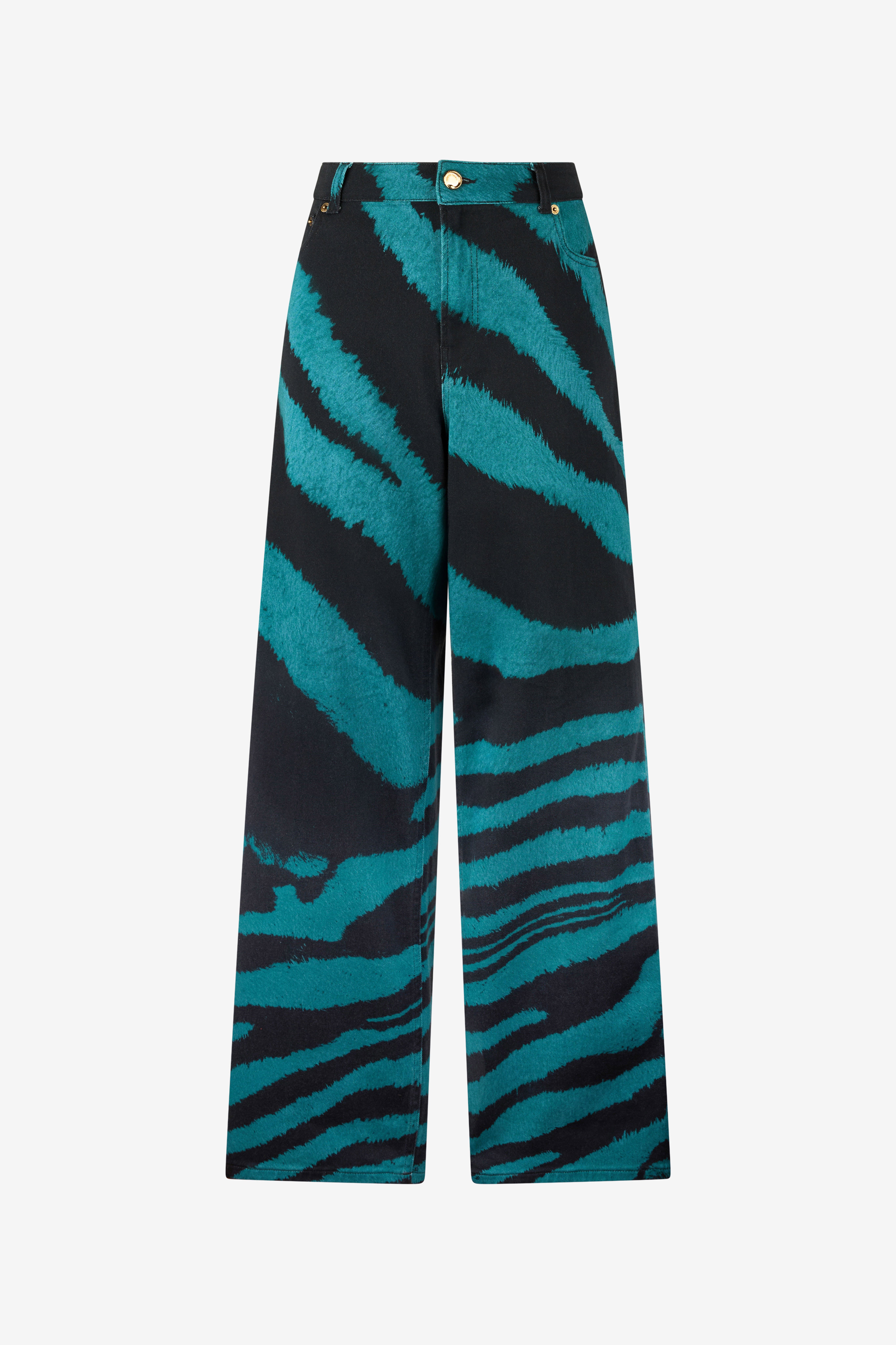 RC Loose fit jeans with Zebra Tribute print Blue UWJ207-DAP26