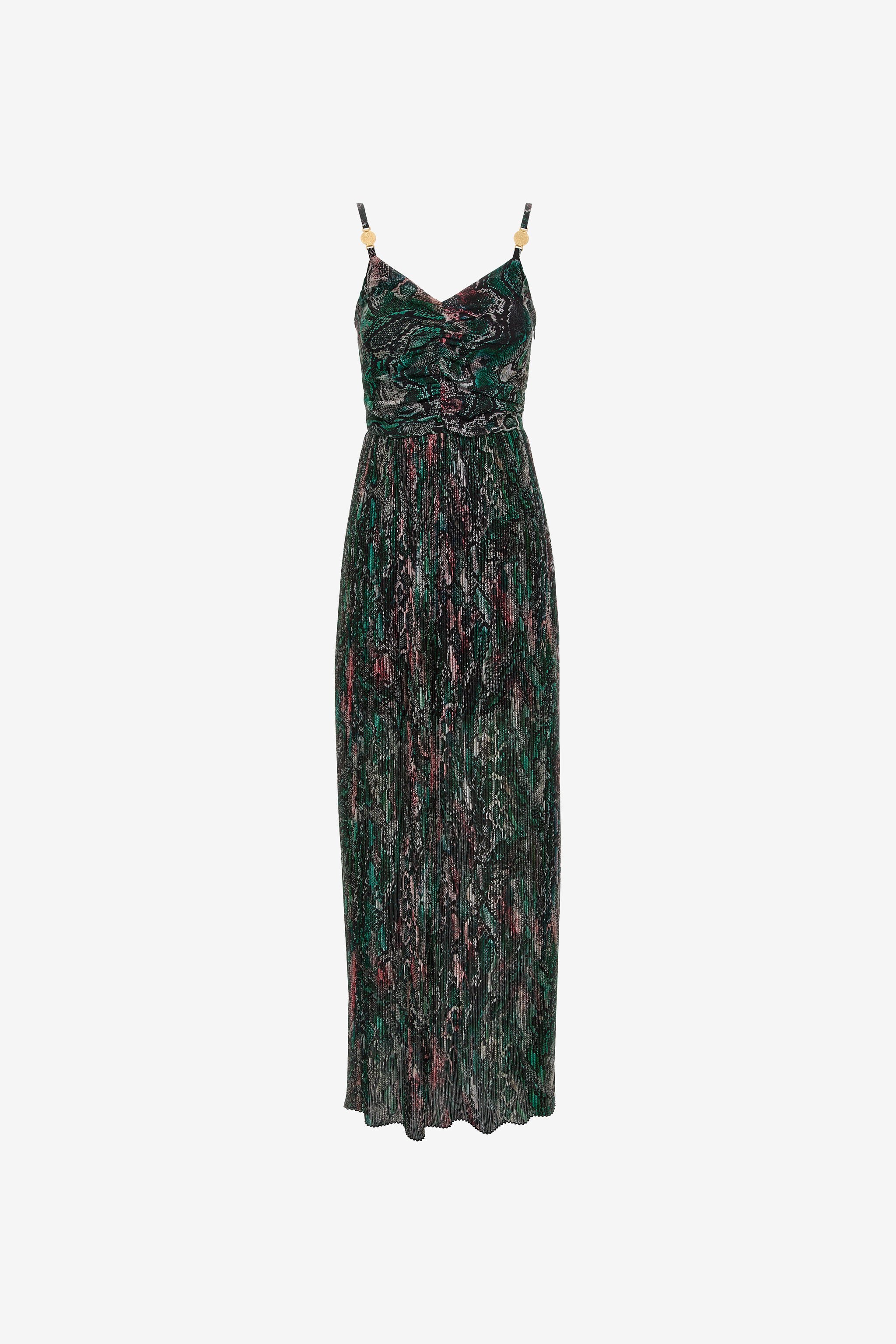 JC Vestito lungo stampa pitone Verde RKT957-RK466