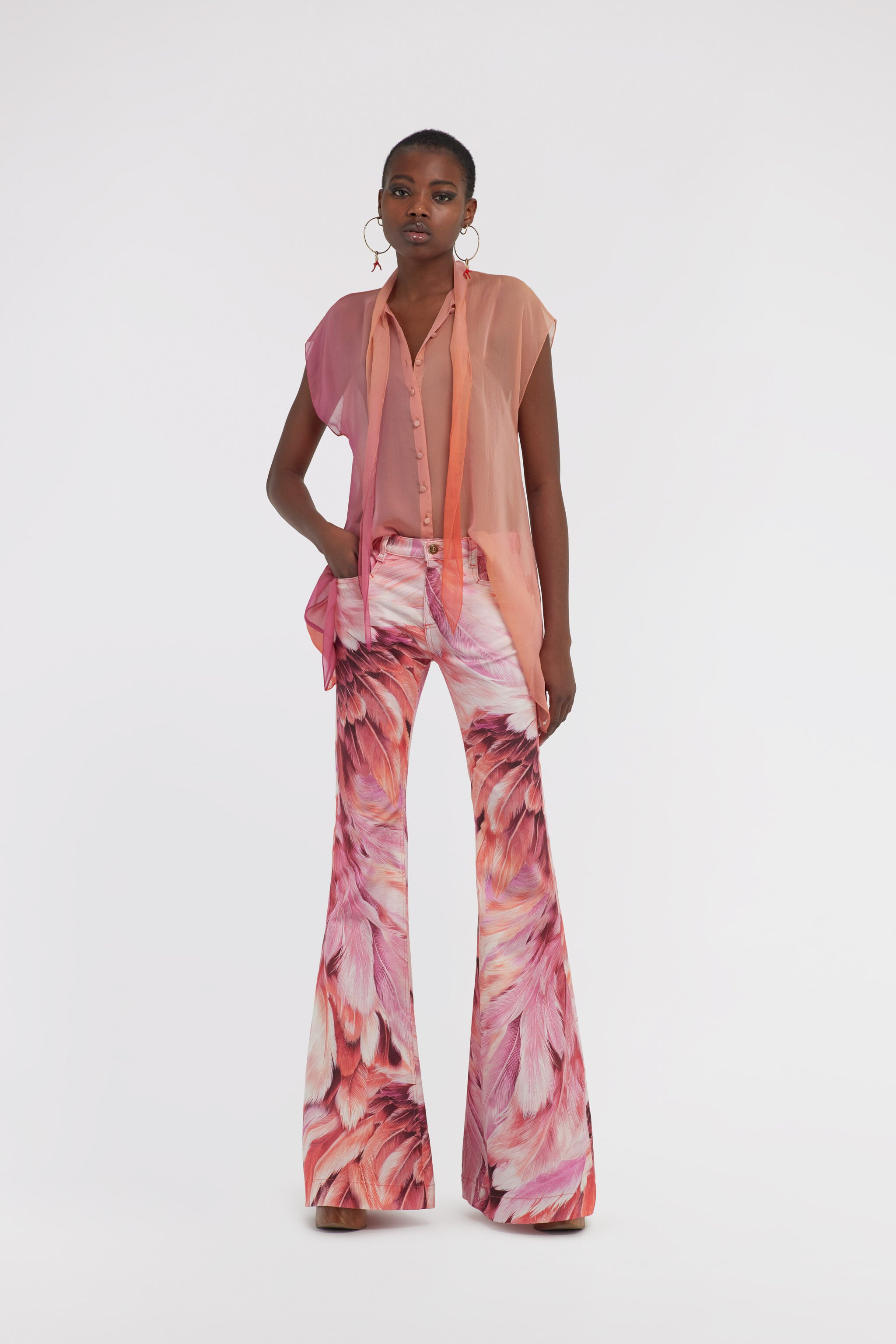 RC Camicia con fiocco Fucsia SWT703-CC009