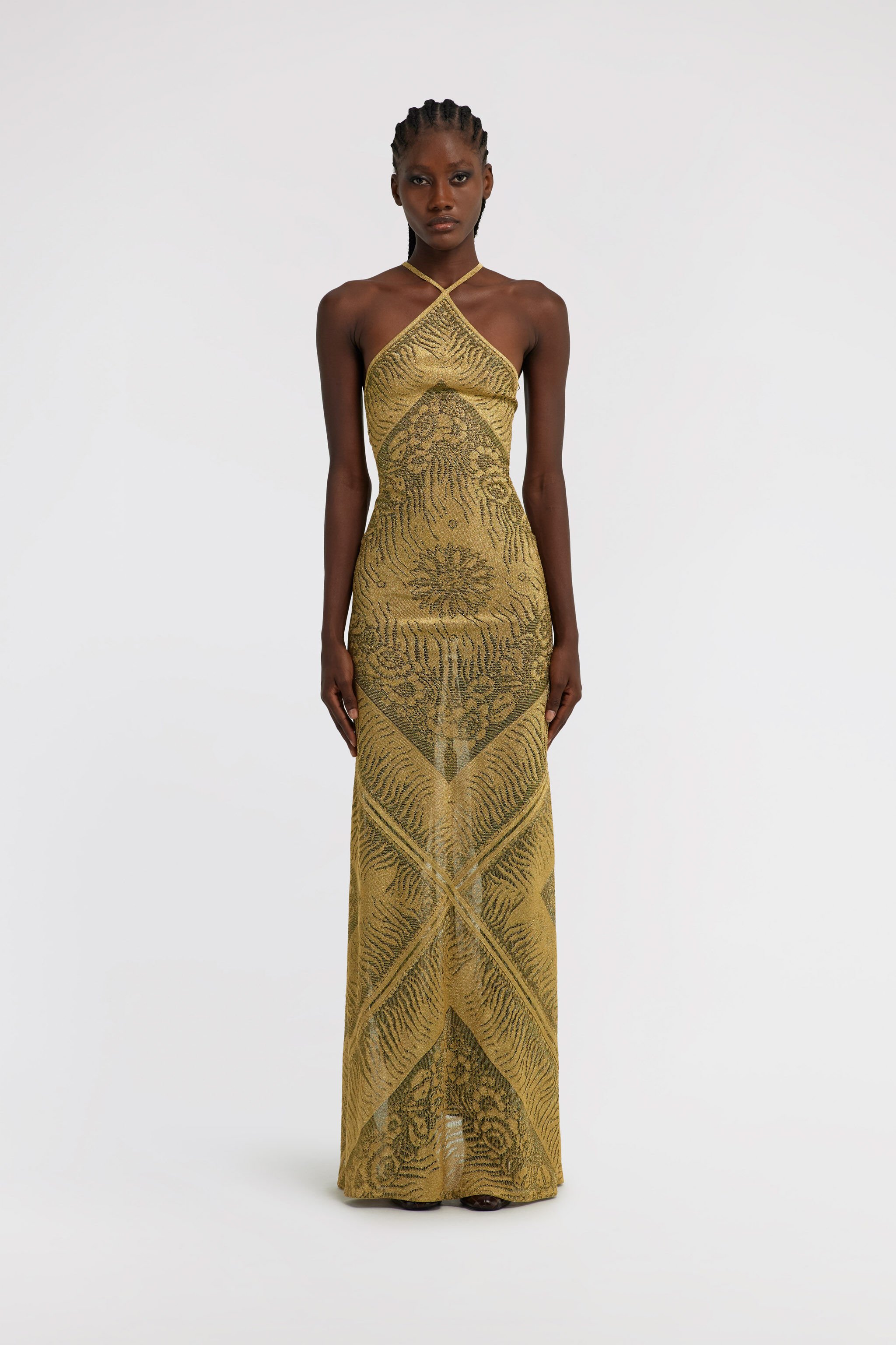 RC Long Dress Gold TKM107-MI030