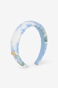 JU Bandeau à imprimé Plumago WHITE/BLUE WJI00B-7MR12