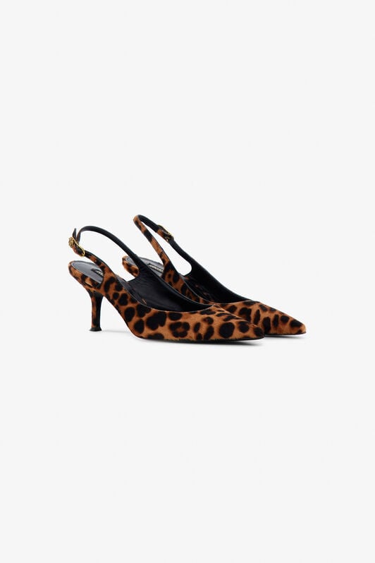 RC Décolleté Slingback Stampa Leopardo Marrone TKS043-PZA92
