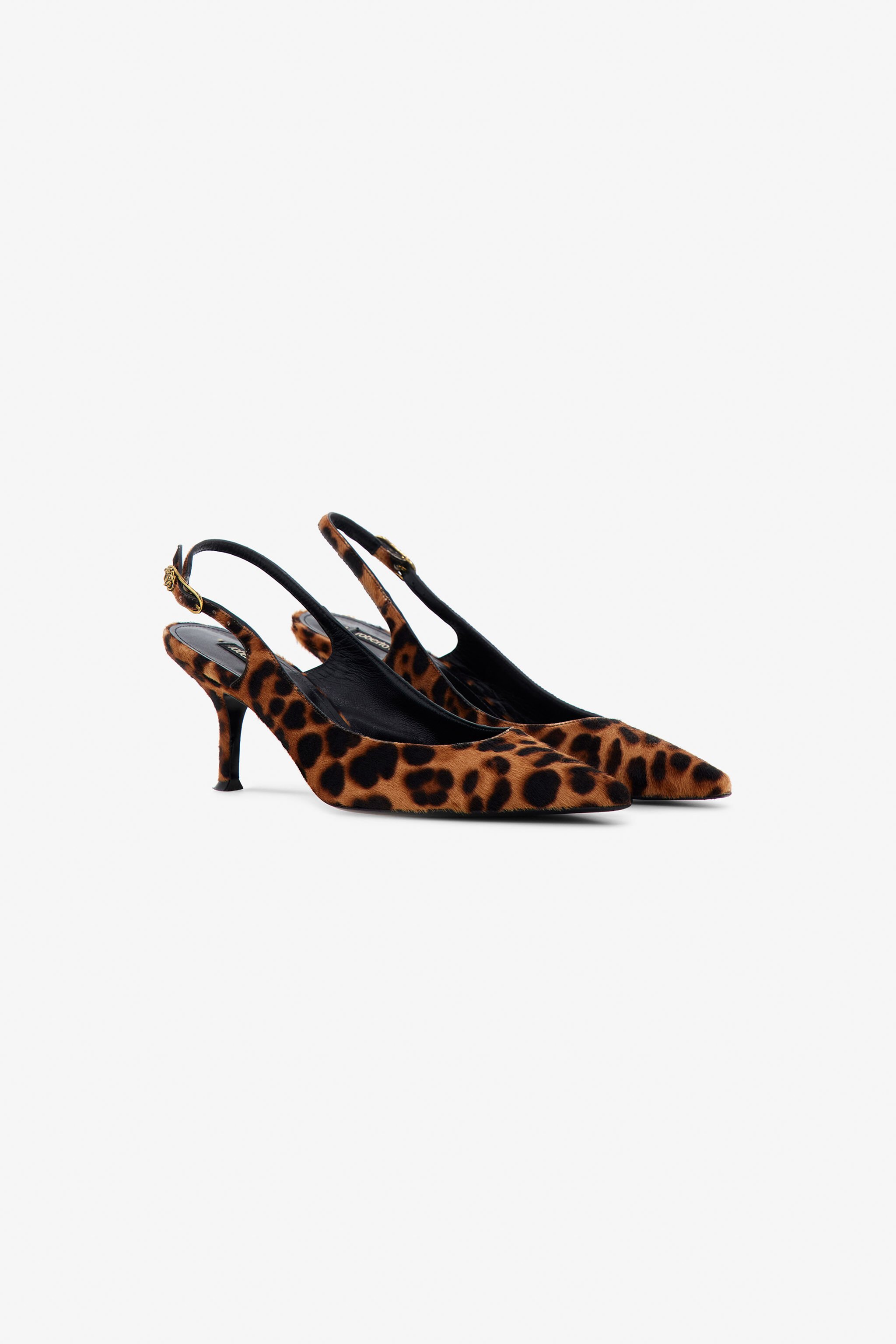 RC Décolleté Slingback Stampa Leopardo Marrone TKS043-PZA92